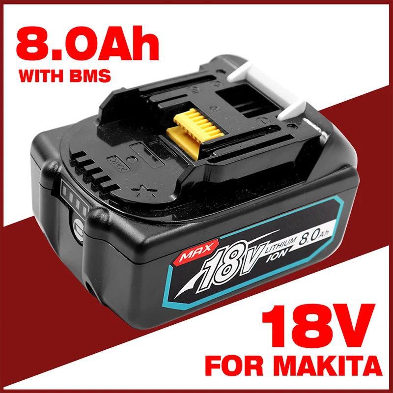 Original 18V For Makita 8000mAh Lithium ion Rechargeable Battery 18v drill Replacement Batteries BL1860 BL1830 BL1850 BL1860B
Original 18V For Makita 8000mAh Lithium ion Rechargeable Battery 18v drill Replacement Batteries BL1860 BL1830 BL1850 BL1860B