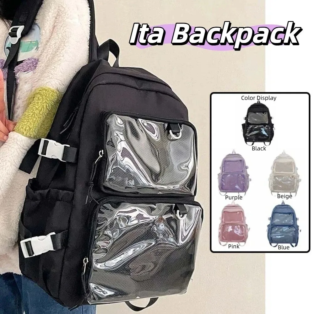 Сплошной цвет, нейлоновый рюкзак Ita, пылезащитный, прозрачный, школьная сумка для студентов, фиксированная лямка, полиэстер, большой вместительный рюкзак для улицы
Сплошной цвет, нейлоновый рюкзак Ita, пылезащитный, прозрачный, школьная сумка для студентов, фиксированная лямка, полиэстер, большой вместительный рюкзак для улицы