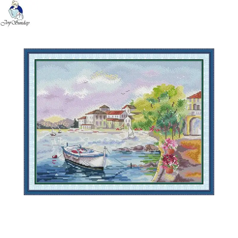 Joy Sunday Seafront Landscape Printed Canvas 11CT 16CT Cross Stitch Complete Kit DIY Embroidery DMC Threads Painting Handicraft
Joy Sunday Seafront Landscape Printed Canvas 11CT 16CT Cross Stitch Complete Kit DIY Embroidery DMC Threads Painting Handicraft
