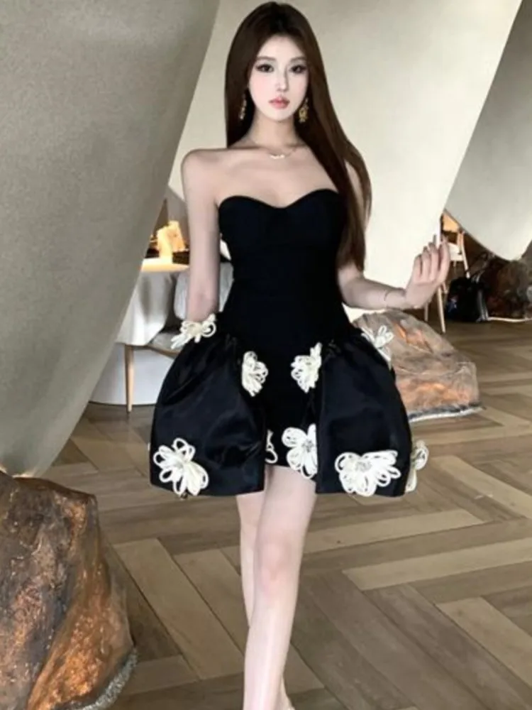 Hot Girl Black Elegant Chic French Strapless Women's Dresses Party Abend Kleider Backless Slim Fit Wasit Spliced Ball Gown Dress
Hot Girl Black Elegant Chic French Strapless Women's Dresses Party Abend Kleider Backless Slim Fit Wasit Spliced Ball Gown Dress