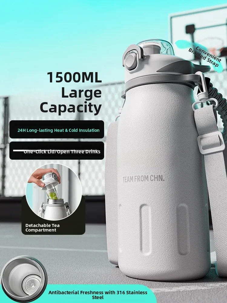 Large Capaci Portable Sports Water Bottle 36 Stainl Steel Insulated Mug Men's Outdoor Carry-On Tea Water Separator
Large Capaci Portable Sports Water Bottle 36 Stainl Steel Insulated Mug Men's Outdoor Carry-On Tea Water Separator