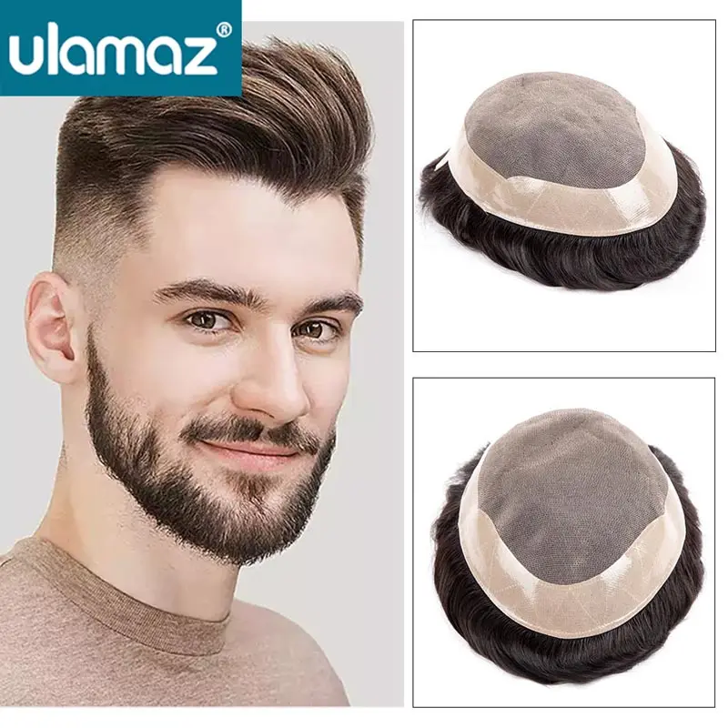 Capillary Male Hair Prosthesis Mono Toupee Men's Wig Human Hair Durable Man Wig Natural Hair Wigs For Men Mono NPU Hair System
Capillary Male Hair Prosthesis Mono Toupee Men's Wig Human Hair Durable Man Wig Natural Hair Wigs For Men Mono NPU Hair System