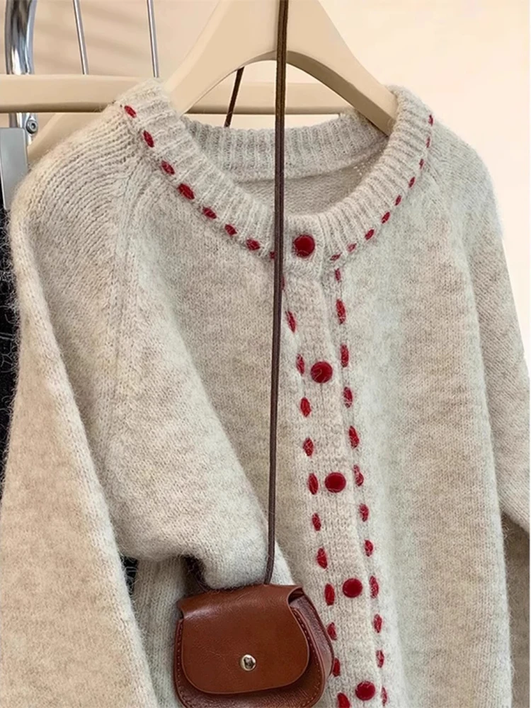 High-End Retro Oaeal round Ne Wool Knitted Open Cardigan Women Soft Lazy Sle Raccoon Fce Sweater Coat Korean Sle
High-End Retro Oaeal round Ne Wool Knitted Open Cardigan Women Soft Lazy Sle Raccoon Fce Sweater Coat Korean Sle