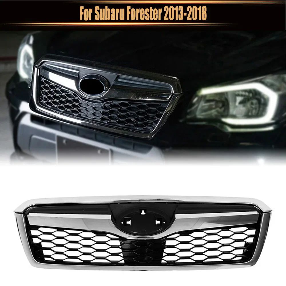 For Subaru Forester 2013-2018 Upper Bumper Grille Racing Grills GLoss Black W. Chrome Frame ABS Sti Style Front Grill Mesh Kit
For Subaru Forester 2013-2018 Upper Bumper Grille Racing Grills GLoss Black W. Chrome Frame ABS Sti Style Front Grill Mesh Kit