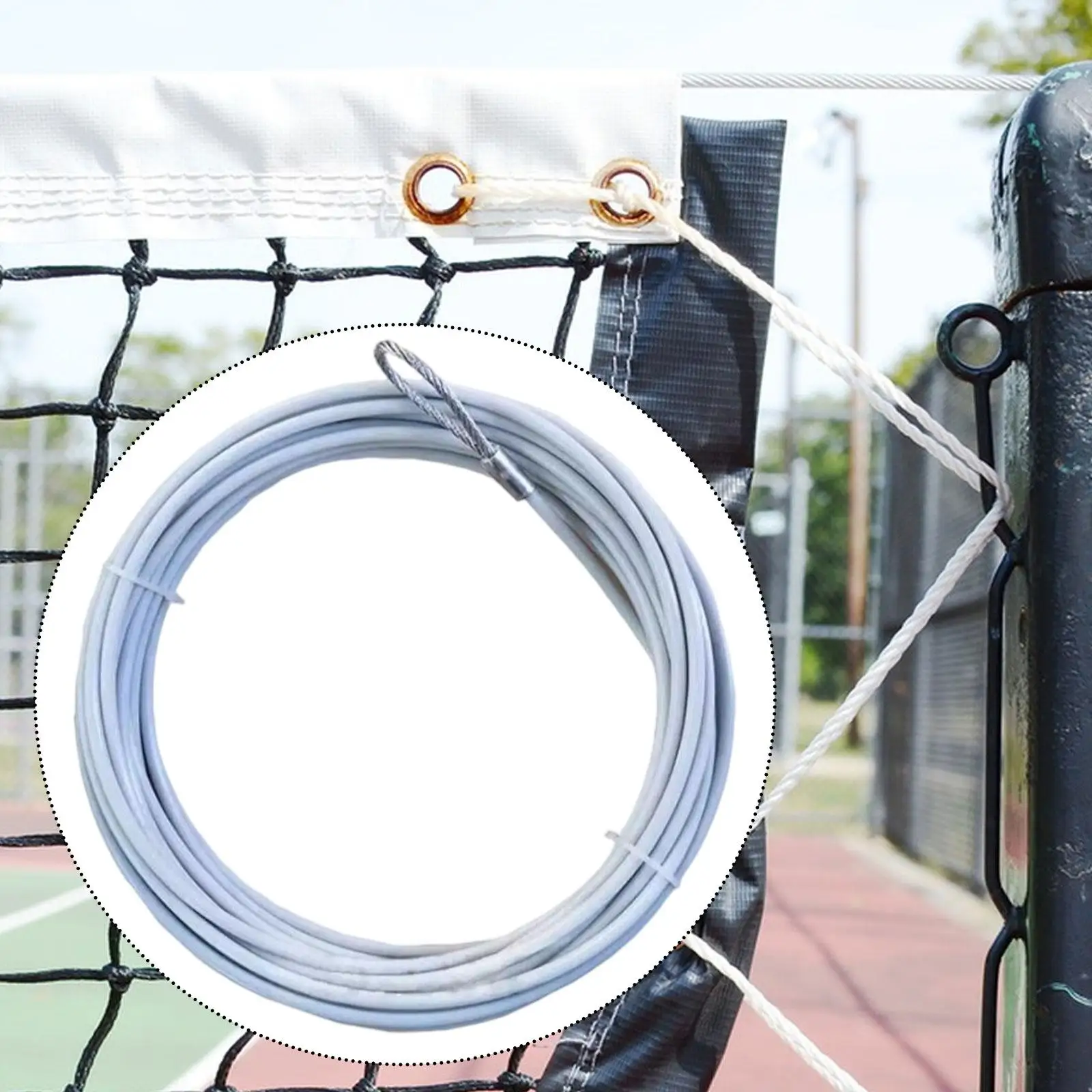 Tennis Net Cable Rain Resistant Reliable Cord Tennis Court Accessories 45.3 ft Volleyball Net Steel Cable Strap Steel Wire
Tennis Net Cable Rain Resistant Reliable Cord Tennis Court Accessories 45.3 ft Volleyball Net Steel Cable Strap Steel Wire