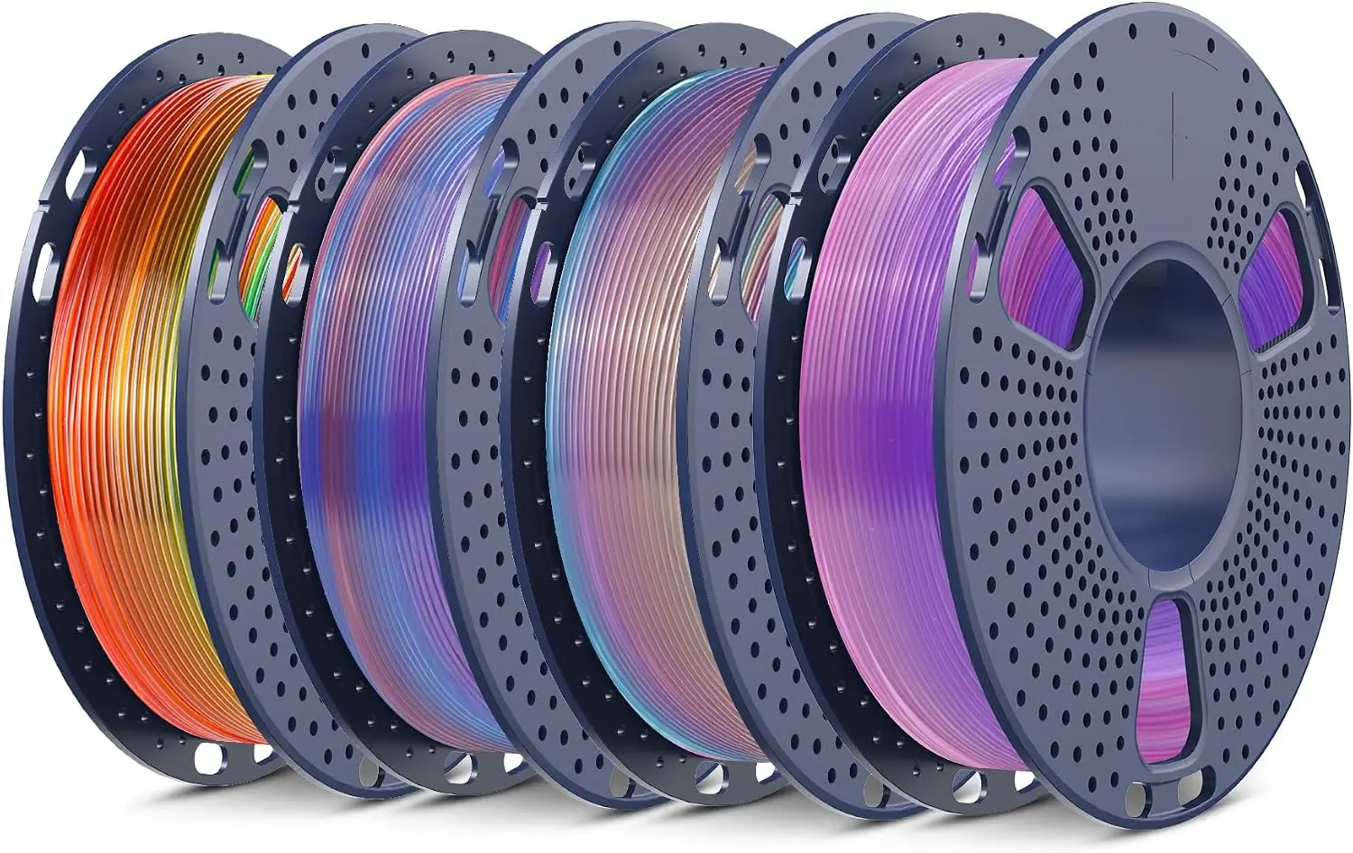 Transparent Rainbow PLA Filament Bundle, 4 Colors 1kg Total, Neatly Wound 1.75mm ±0.02mm, Gradient Effect
Transparent Rainbow PLA Filament Bundle, 4 Colors 1kg Total, Neatly Wound 1.75mm ±0.02mm, Gradient Effect