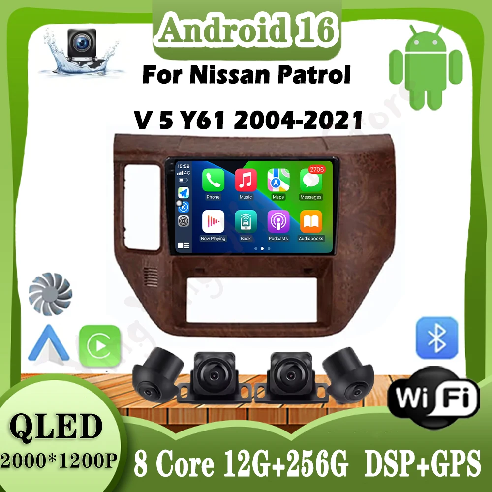 Для Nissan Patrol V 5 Y61 2004-2021 Android авто экран стерео автомобильный радиоприемник Carplay 4G Wifi BT DSP RDS навигация GPS без 2din
Для Nissan Patrol V 5 Y61 2004-2021 Android авто экран стерео автомобильный радиоприемник Carplay 4G Wifi BT DSP RDS навигация GPS без 2din