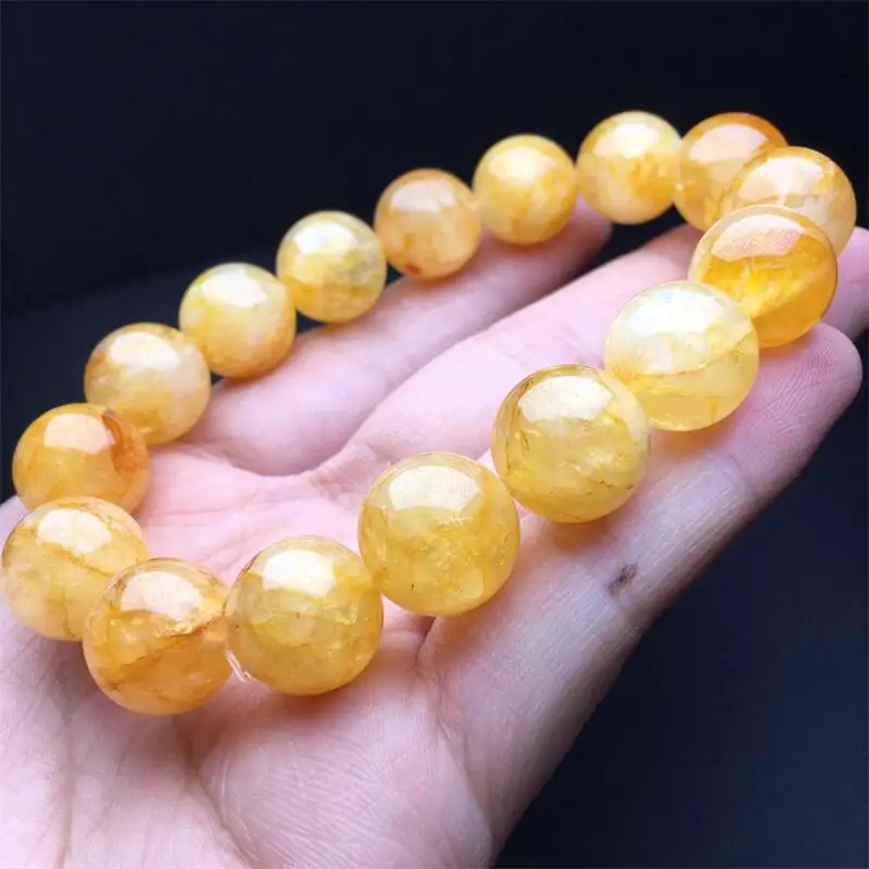 16MM Natural Yellow Fire Quartz Hematoid Bracelet Strand Exquisite For Women Jewelry Gift Healing Crystal Energy Gift 1pcs
16MM Natural Yellow Fire Quartz Hematoid Bracelet Strand Exquisite For Women Jewelry Gift Healing Crystal Energy Gift 1pcs