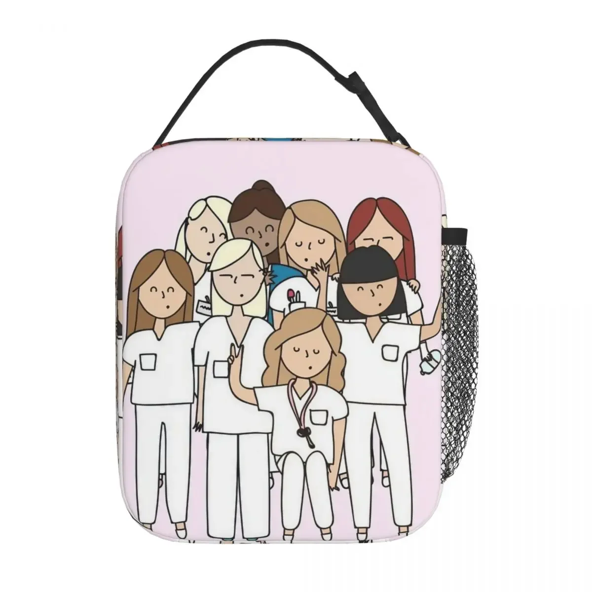 Cartoon Doctor Nurse Insulated Lunch Bag Enfermera En Apuros Food Container Reusable Thermal Cooler Lunch Boxes For Travel
Cartoon Doctor Nurse Insulated Lunch Bag Enfermera En Apuros Food Container Reusable Thermal Cooler Lunch Boxes For Travel