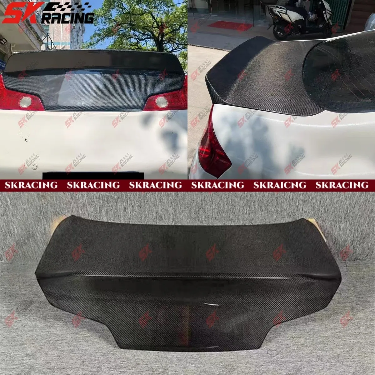 Unpainted/Carbon Fiber Rear Trunk Boot Lid BodyKit For INFINITI G35 03-07 2-Door
Unpainted/Carbon Fiber Rear Trunk Boot Lid BodyKit For INFINITI G35 03-07 2-Door