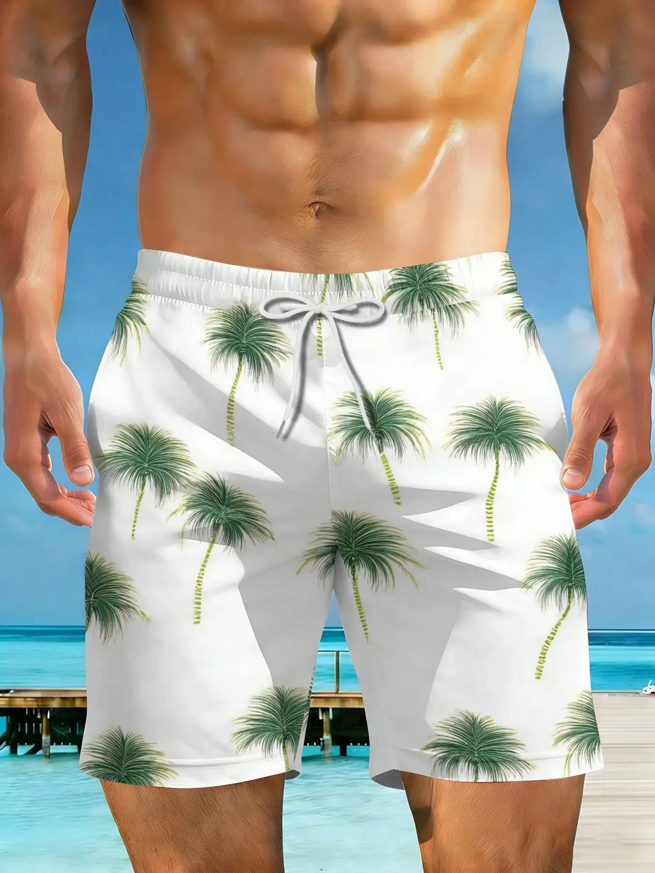 2026 Summer New Styles Palm Tree Pattern Print Design Plus Size Men's Casual Beach Shorts Suitable For Summer Outings And Beach Vacations Surfing And Relaxation Activities
2026 Summer New Styles Palm Tree Pattern Print Design Plus Size Men's Casual Beach Shorts Suitable For Summer Outings And Beach Vacations Surfing And Relaxation Activities
