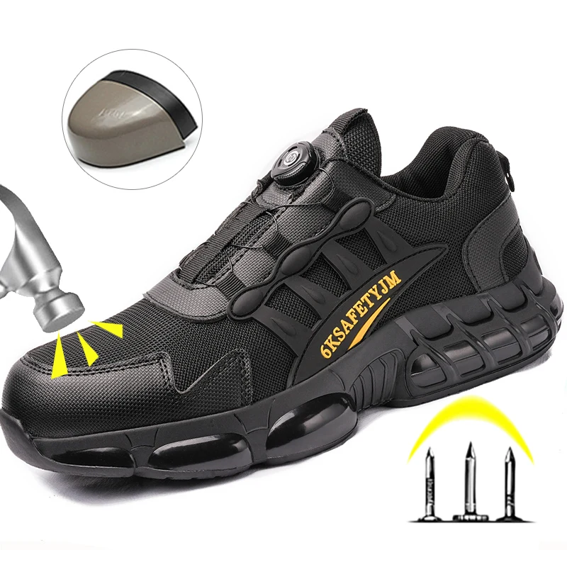 Rotating Button Safety Shoes Men Steel Toe protection Boots Breathable Lightweight Men Construction Safety Work Shoes Sneakers
Rotating Button Safety Shoes Men Steel Toe protection Boots Breathable Lightweight Men Construction Safety Work Shoes Sneakers