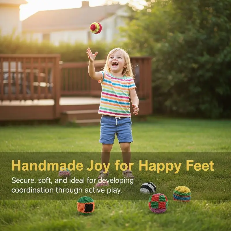Handmade Soft Footbag Sacks Durable Juggling Balls for Children Sports Activities
Handmade Soft Footbag Sacks Durable Juggling Balls for Children Sports Activities