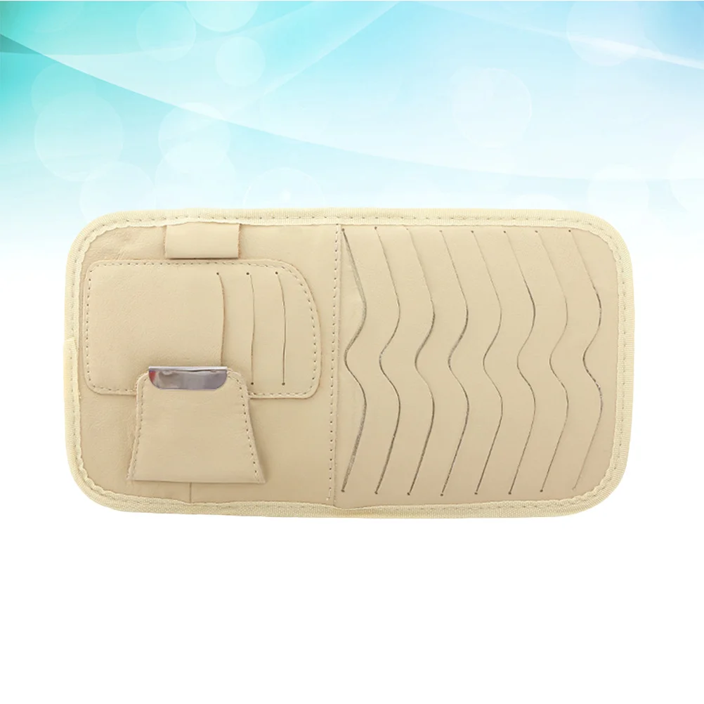 Car Sun Visor Storage Pouch Beige Organizer For Sunglasses Cards License Cd Bag Holder Clip Car Clip Compatible With Most
Car Sun Visor Storage Pouch Beige Organizer For Sunglasses Cards License Cd Bag Holder Clip Car Clip Compatible With Most