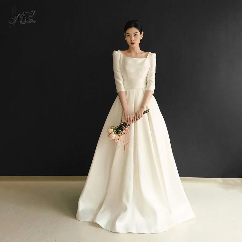 Свадебное платье ML с квадратным вырезом и рукавами до локтя, корейский стиль, А-силуэт, атласное, для фотосессии, для самостоятельной свадьбы, 2026
Свадебное платье ML с квадратным вырезом и рукавами до локтя, корейский стиль, А-силуэт, атласное, для фотосессии, для самостоятельной свадьбы, 2026