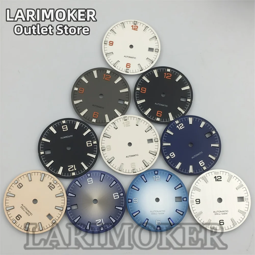 LARIMOKER 31mm Black White Blue Watch Dial with Hands Green Luminous Suitable For NH35 ETA2824 PT5000 miyota 8215 Mingzhu 2813
LARIMOKER 31mm Black White Blue Watch Dial with Hands Green Luminous Suitable For NH35 ETA2824 PT5000 miyota 8215 Mingzhu 2813