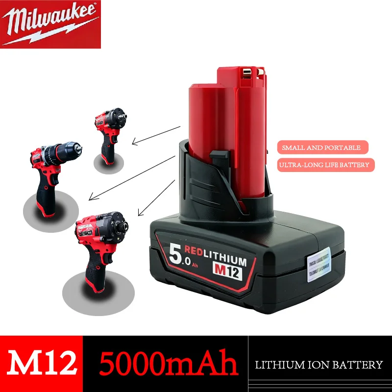 Original Replacement 12V 5.0Ah Li-ion Battery For Milwaukee M12 48-11-2401 48-11-2402 Genuine Quality Stable Performance
Original Replacement 12V 5.0Ah Li-ion Battery For Milwaukee M12 48-11-2401 48-11-2402 Genuine Quality Stable Performance