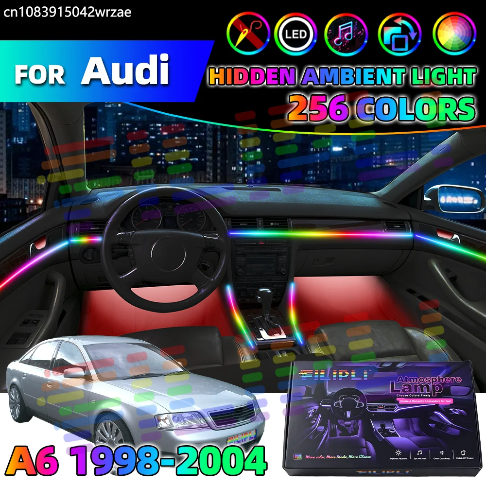 10 in 1 For AUDI A6 1998-2004 Years Car Interior Ambient Lights Strips Breathing Lighting Kit App Control Auto Decorative Lamp
10 in 1 For AUDI A6 1998-2004 Years Car Interior Ambient Lights Strips Breathing Lighting Kit App Control Auto Decorative Lamp