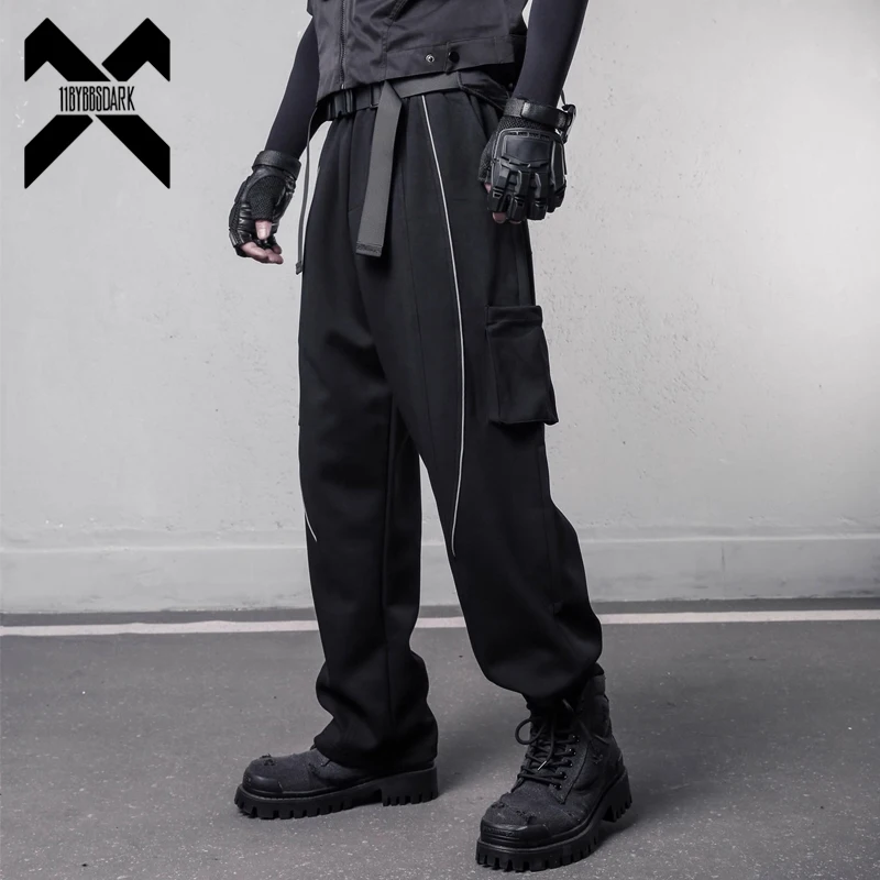 Темные брюки-джоггеры Techwear, мужские спортивные штаны в стиле хип-хоп со светоотражающей полосой для мужчин, осень 202, уличная одежда, тактические повседневные брюки
Темные брюки-джоггеры Techwear, мужские спортивные штаны в стиле хип-хоп со светоотражающей полосой для мужчин, осень 202, уличная одежда, тактические повседневные брюки