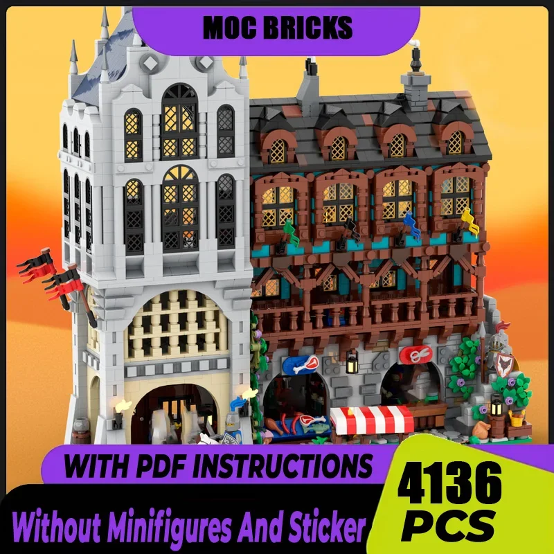 Medieval Castle Model Moc Building Blocks Medieval Town Square #3 Model Technology Bricks DIY Assembly Street View Toys Gifts
Medieval Castle Model Moc Building Blocks Medieval Town Square #3 Model Technology Bricks DIY Assembly Street View Toys Gifts