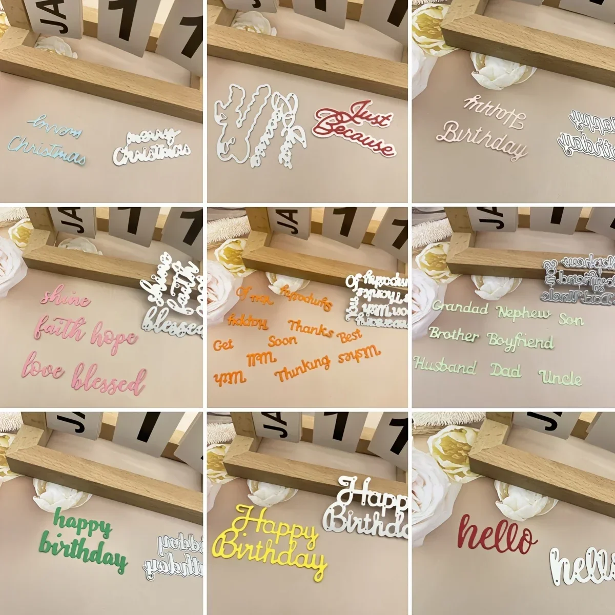 New Arrival English Phrase Chirstmas and Birthday Metal Cutting Dies for DIY Scrapbooking Card Making Embossing Craft Decoration
New Arrival English Phrase Chirstmas and Birthday Metal Cutting Dies for DIY Scrapbooking Card Making Embossing Craft Decoration