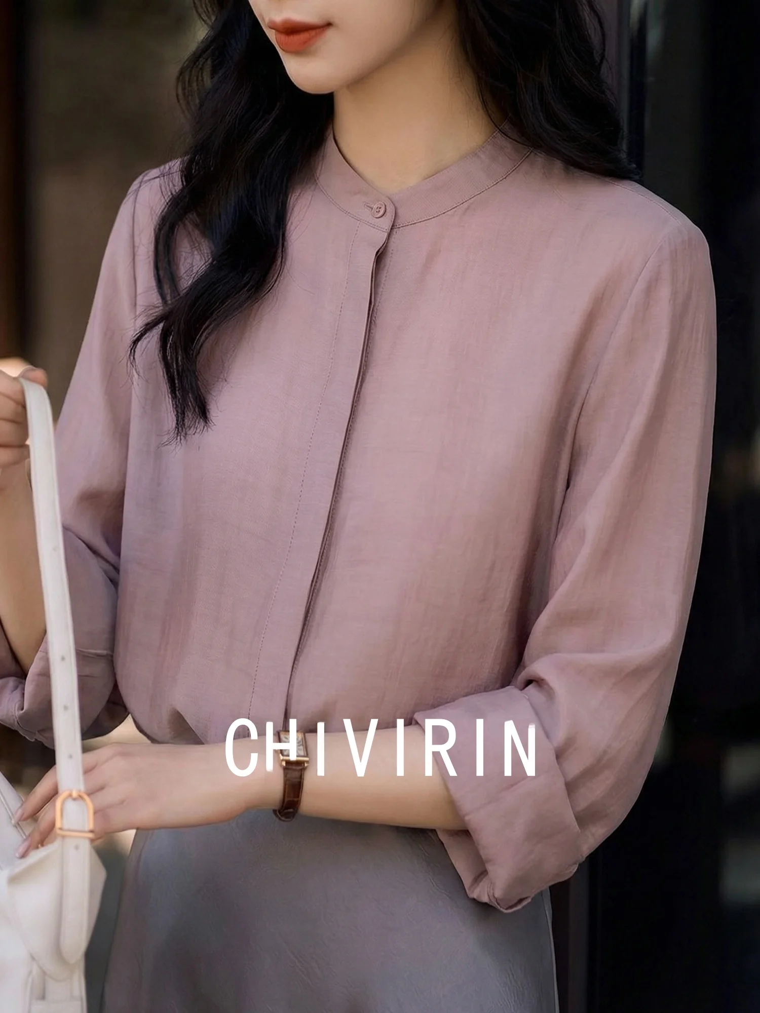 Женская свободная блузка Chivirin из шелкового хлопка с длинным рукавом и воротником-стойкой, весна 2026, для повседневной носки, удобная, дышащая
Женская свободная блузка Chivirin из шелкового хлопка с длинным рукавом и воротником-стойкой, весна 2026, для повседневной носки, удобная, дышащая