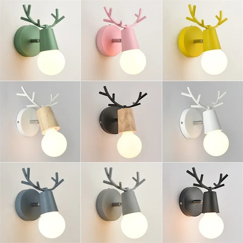 Nordic Adjustable LED Wall Lights colorful macaron Antlers wall lamp Bedroom Sconce Mounted Children room Decor Lighting Fixture
Nordic Adjustable LED Wall Lights colorful macaron Antlers wall lamp Bedroom Sconce Mounted Children room Decor Lighting Fixture