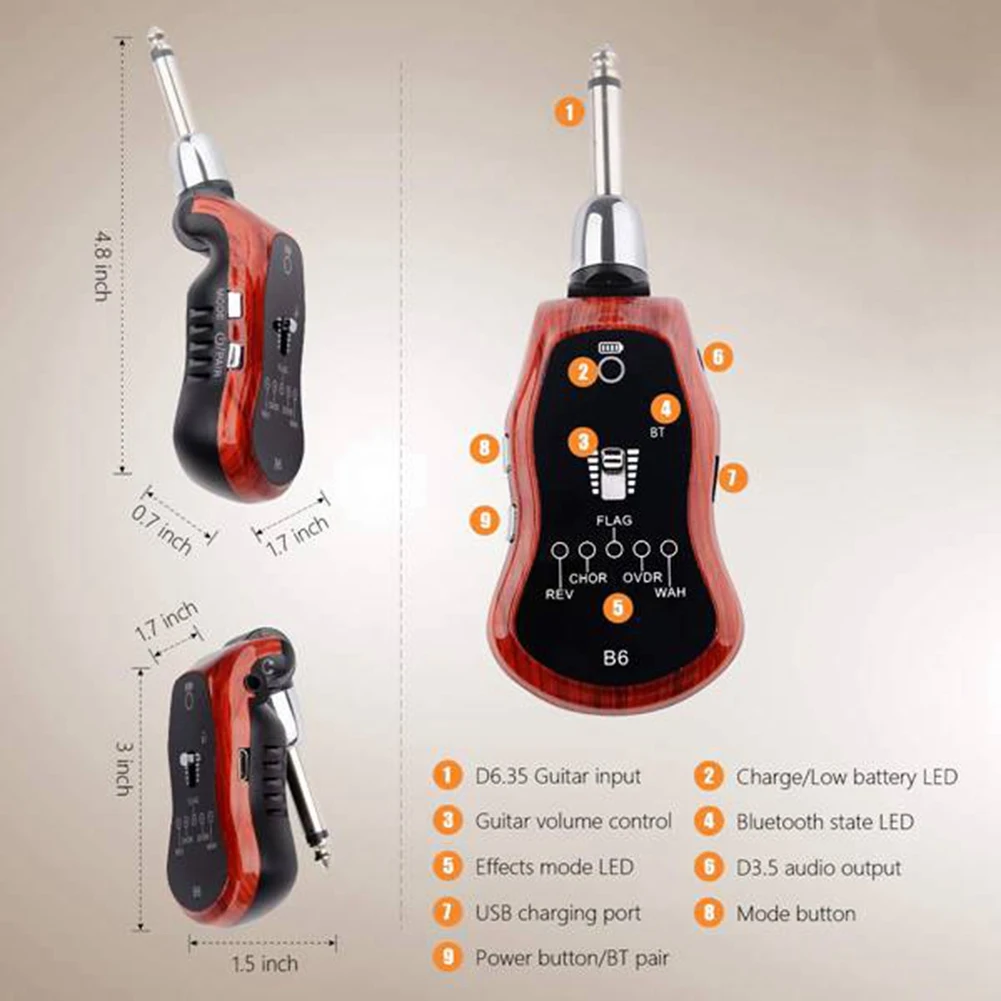 BBA-Best-Selling B6 Guitar Amplifier Bluetooth Receiver Rechargeable for Guitar
BBA-Best-Selling B6 Guitar Amplifier Bluetooth Receiver Rechargeable for Guitar