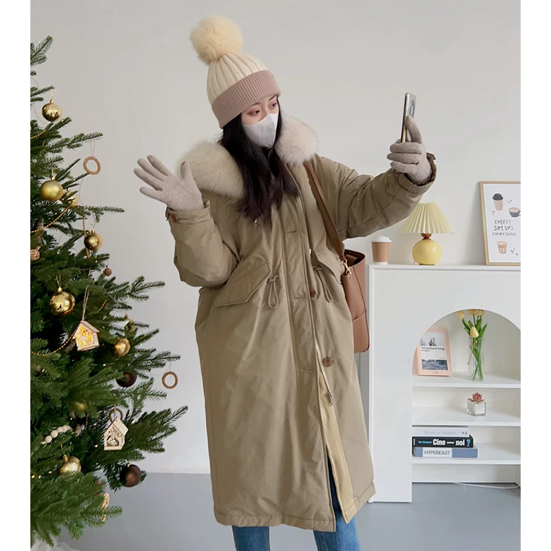 Women's Parka Sle Goose down Jaet Fur Collar Windproof Warm Mid-Length Street Sle Winter Coat Selfwill Brand
Women's Parka Sle Goose down Jaet Fur Collar Windproof Warm Mid-Length Street Sle Winter Coat Selfwill Brand