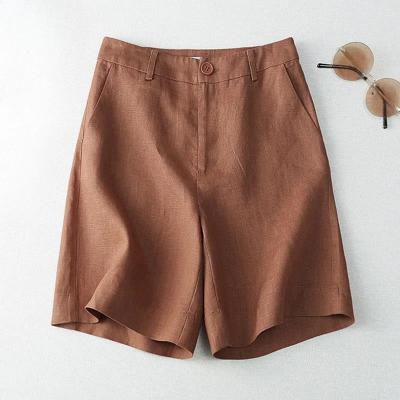 Korean Style For Summer Women's Shorts Linen Half Knee Length Mid Wide Female Short Pants Bermuda Offer Aesthetic Hot Streetwear
Korean Style For Summer Women's Shorts Linen Half Knee Length Mid Wide Female Short Pants Bermuda Offer Aesthetic Hot Streetwear