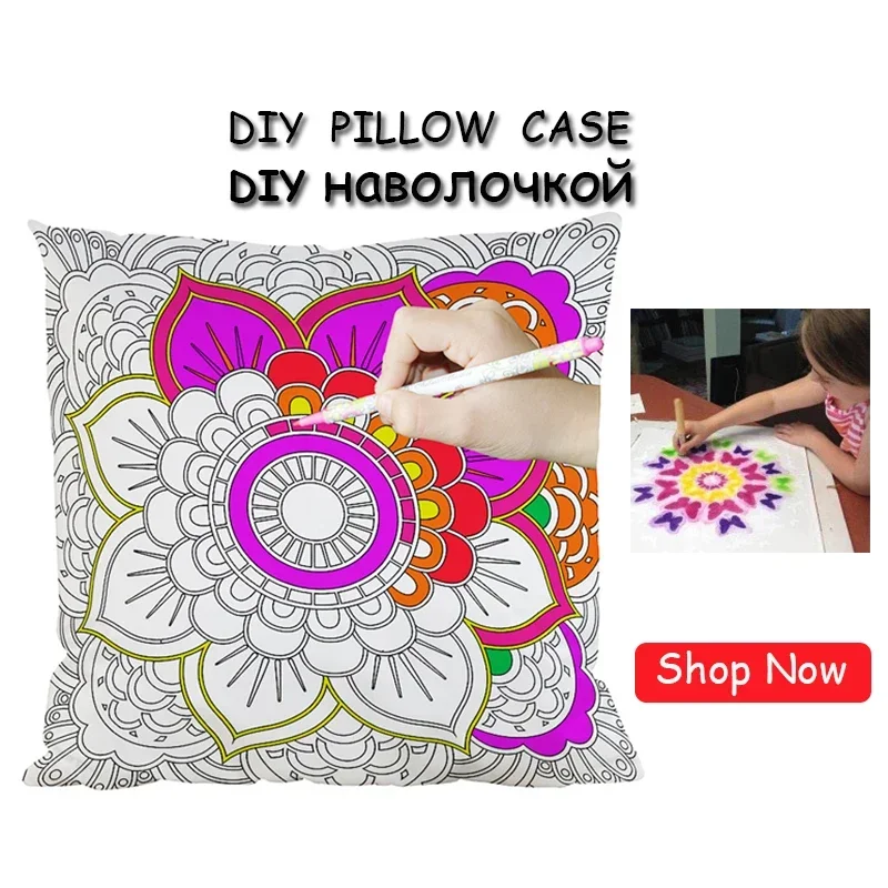 DIY Coloring Cushion Cover with 12 Pens Graffiti No Inner Decorative Throw Pillow Case New Design Good Gifts for Children Study
DIY Coloring Cushion Cover with 12 Pens Graffiti No Inner Decorative Throw Pillow Case New Design Good Gifts for Children Study