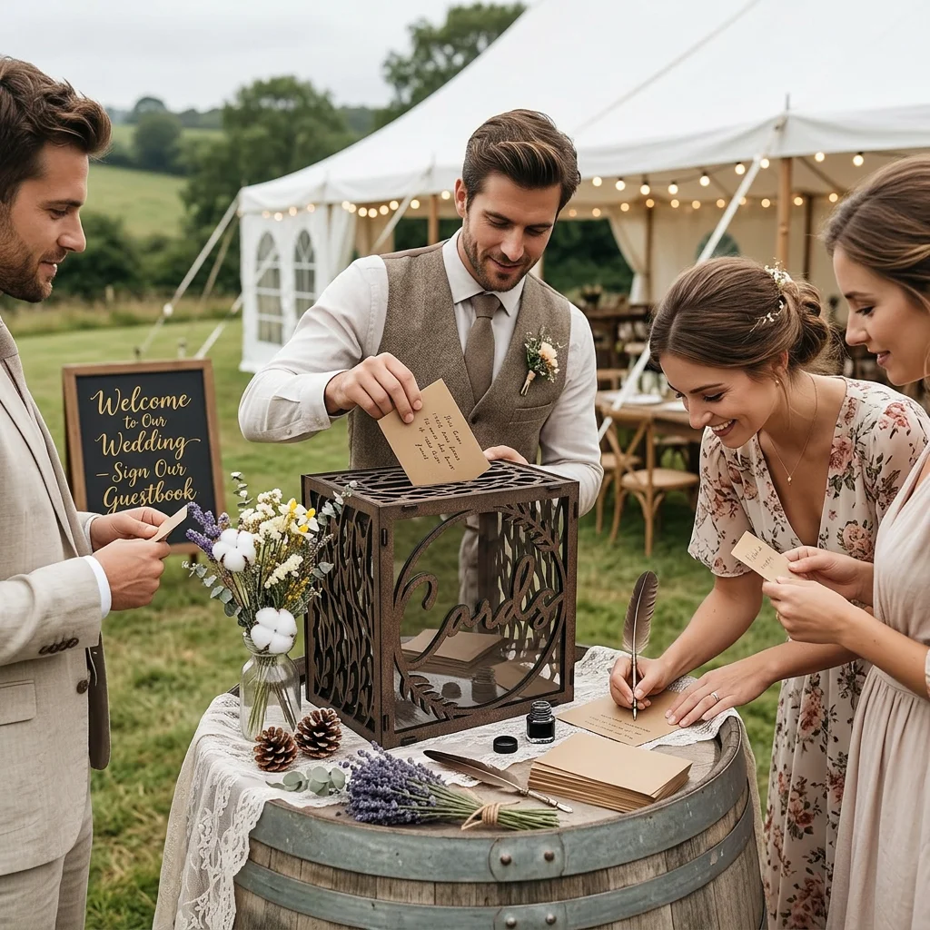 1pc Brown Wooden Wedding Card Box for Bridal Shower Reception Gift Card Box, Wedding Decoration, Money Envelope Box for Birthday
1pc Brown Wooden Wedding Card Box for Bridal Shower Reception Gift Card Box, Wedding Decoration, Money Envelope Box for Birthday