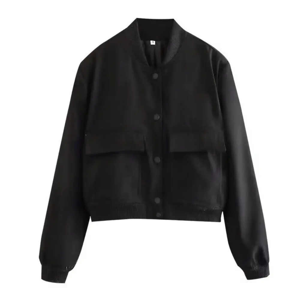 Fashionable Large Pocket Stand Collar Jacket Women's Top European Style Trendy All-Match Outerwear Quick Delivery New
Fashionable Large Pocket Stand Collar Jacket Women's Top European Style Trendy All-Match Outerwear Quick Delivery New
