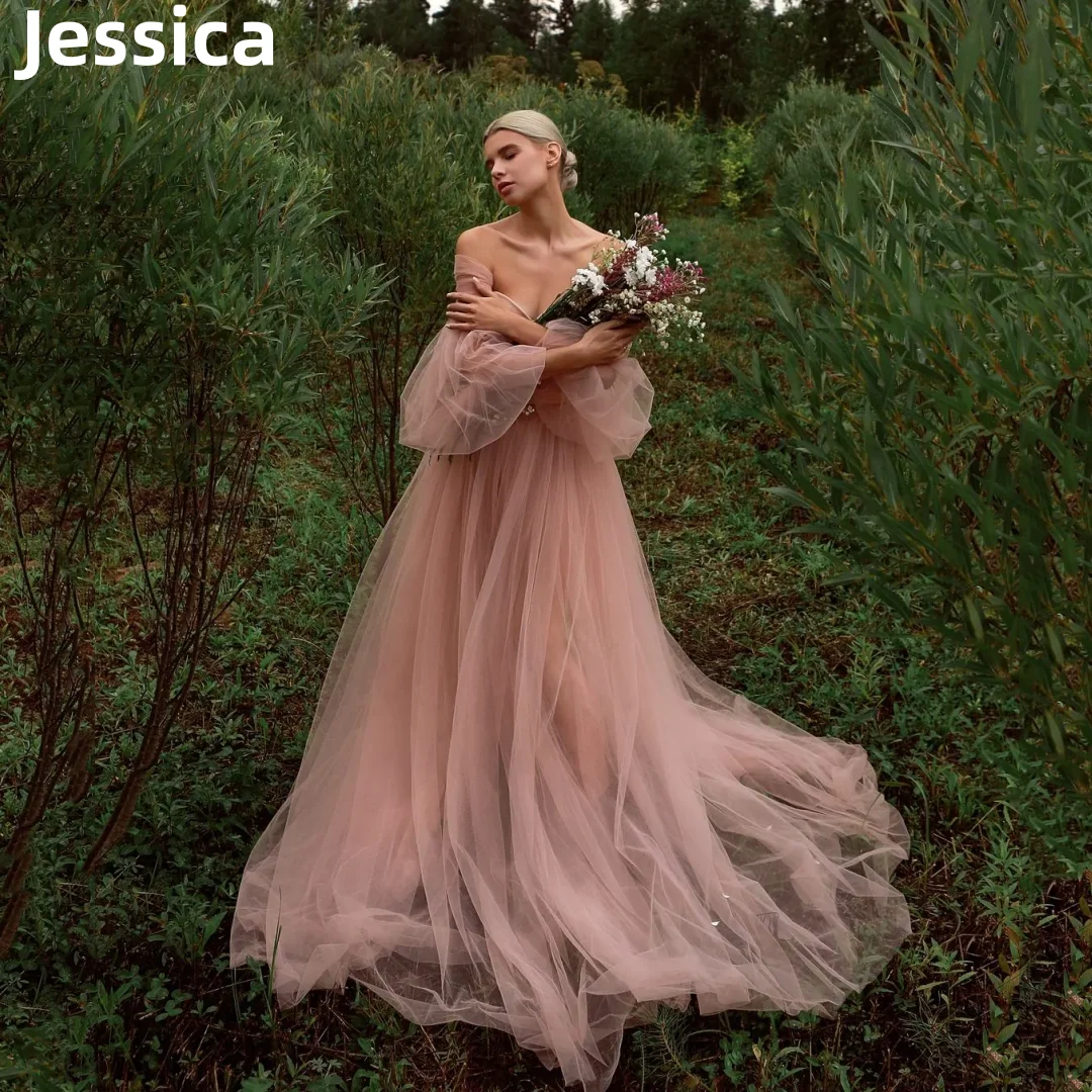 Jessica Princess Pink Prom Dressess Sexy Off-shoulder Puff Sleeves Prom Dress Vestidos De Fiesta Tulle graduate Party Dresses
Jessica Princess Pink Prom Dressess Sexy Off-shoulder Puff Sleeves Prom Dress Vestidos De Fiesta Tulle graduate Party Dresses