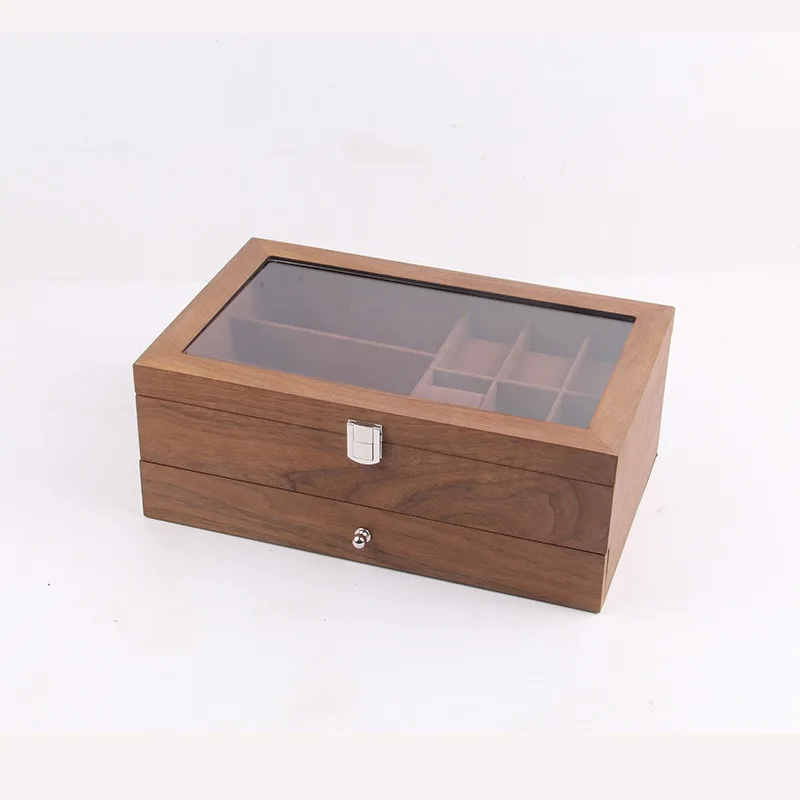Wooden double-layer rosewood watch glasses jewelry storage box 8 12-digit walnut glasses storage box
Wooden double-layer rosewood watch glasses jewelry storage box 8 12-digit walnut glasses storage box