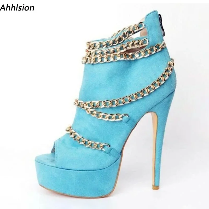 Ahhlsion Handmade Women Platform Pumps Sexy Stiletto Heels Peep Toe Pretty Light Blue Party Shoes Ladies US Plus Size 5-20
Ahhlsion Handmade Women Platform Pumps Sexy Stiletto Heels Peep Toe Pretty Light Blue Party Shoes Ladies US Plus Size 5-20