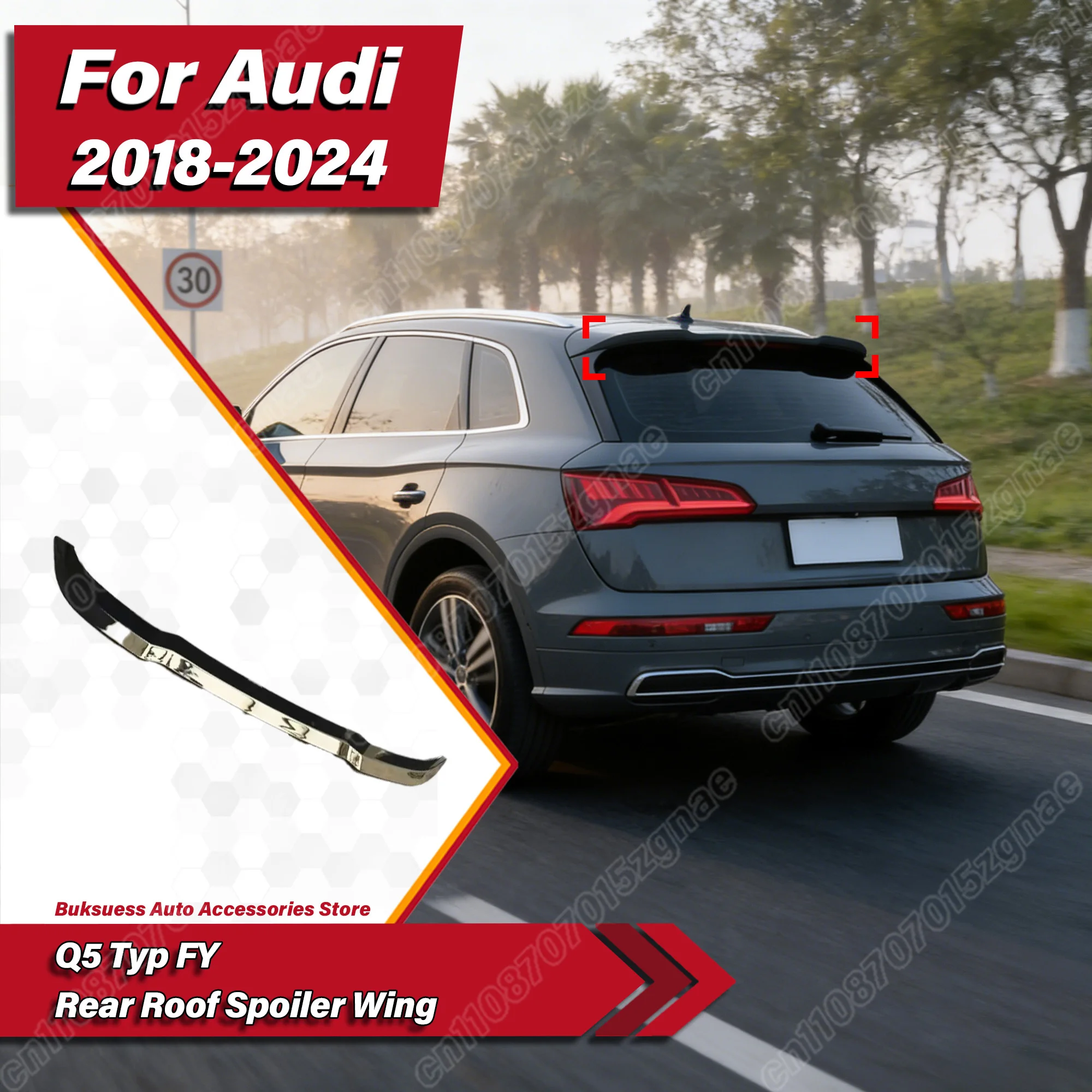 For Audi Q5 Typ FY 2018 2019 2020 2021 2022 2023 2024 Automotive Maxton Style Rear Roof Spoiler Wing Fixed Spoiler Body Kit
For Audi Q5 Typ FY 2018 2019 2020 2021 2022 2023 2024 Automotive Maxton Style Rear Roof Spoiler Wing Fixed Spoiler Body Kit