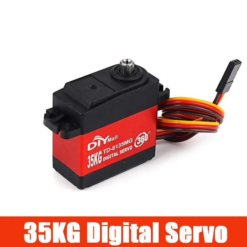 TD8135MG Waterproof 35KG Digital Servo Motor Metal Gear Dual Bearing Controller For RC Car Boat Robot Parts Toy Accessories
TD8135MG Waterproof 35KG Digital Servo Motor Metal Gear Dual Bearing Controller For RC Car Boat Robot Parts Toy Accessories