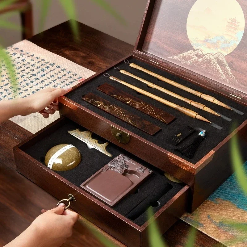 Study Four Treasures Set Pen, ink, paper, inkstone, brush, calligraphy, brush inkstone
Study Four Treasures Set Pen, ink, paper, inkstone, brush, calligraphy, brush inkstone