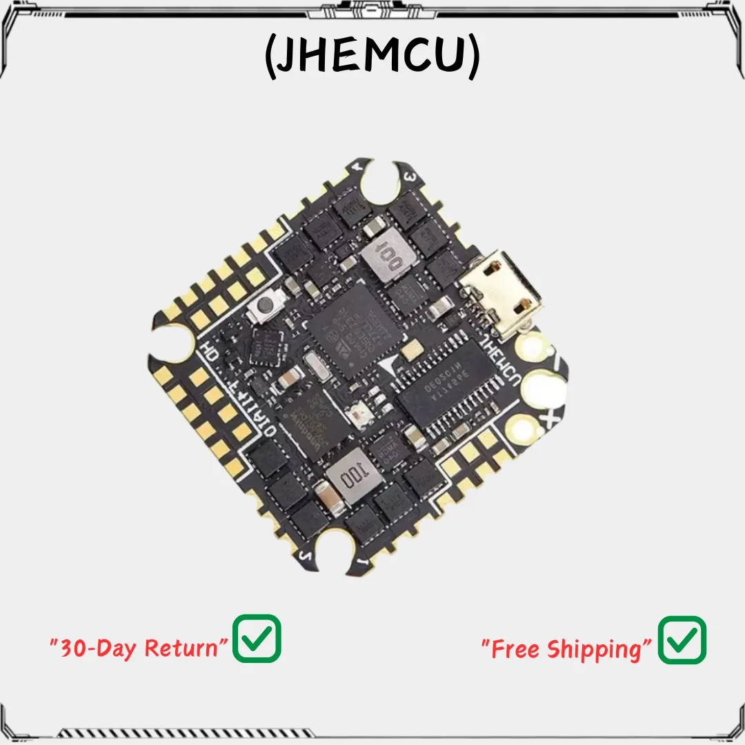 Контроллер полета JHEMCU GHF411AIO-HD F411 с ICM42688P и BLHeli_S 40A 4-в-1 ESC | 3-6S для гоночных дронов FPV Toothpick
Контроллер полета JHEMCU GHF411AIO-HD F411 с ICM42688P и BLHeli_S 40A 4-в-1 ESC | 3-6S для гоночных дронов FPV Toothpick