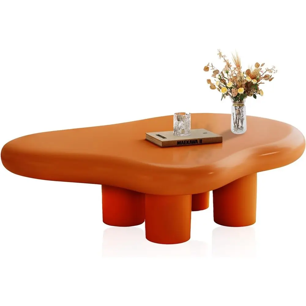 Contemporary 48.5 Coffee Table with 4 Legs for Living Room, Easy Assembly, Orange
Contemporary 48.5 Coffee Table with 4 Legs for Living Room, Easy Assembly, Orange
