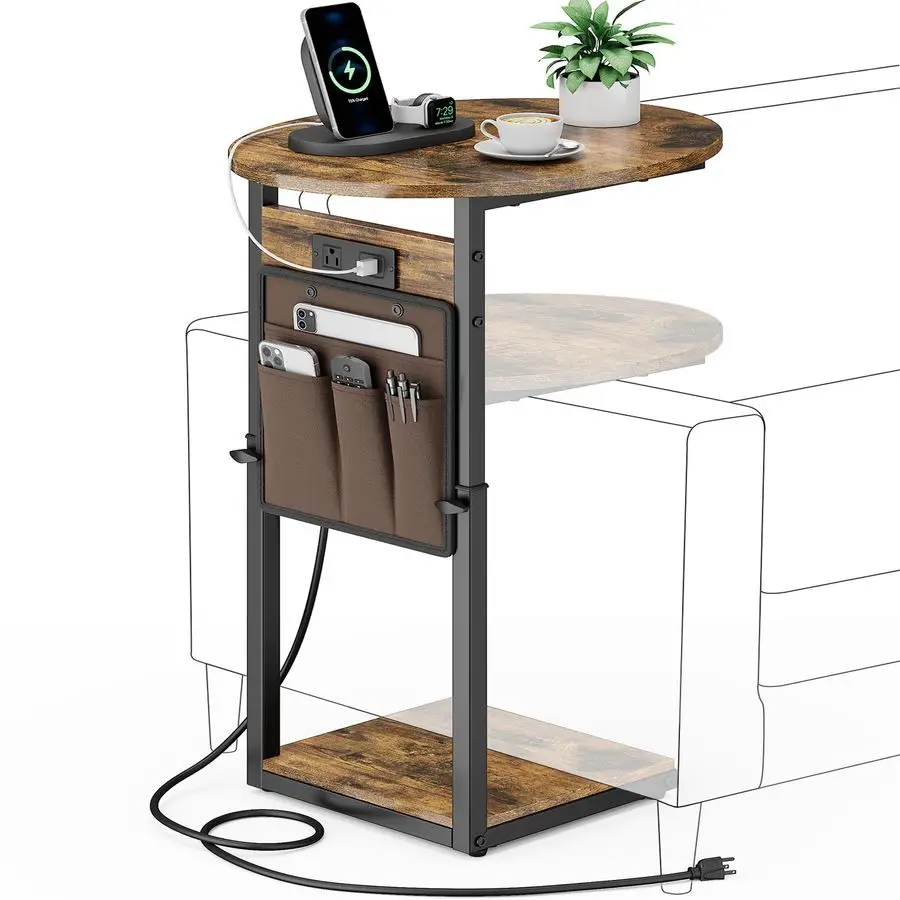 C Shaped End Table with Charging Station, Adjustable Height Side Table for Couch, 32 Tall End Table Small Couch Side Table, Slid
C Shaped End Table with Charging Station, Adjustable Height Side Table for Couch, 32 Tall End Table Small Couch Side Table, Slid