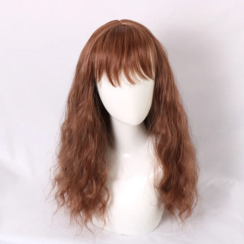 Brown Corn Perm Big Scalp Air Bangs Cosplay Movie Costume Wig Set
Brown Corn Perm Big Scalp Air Bangs Cosplay Movie Costume Wig Set