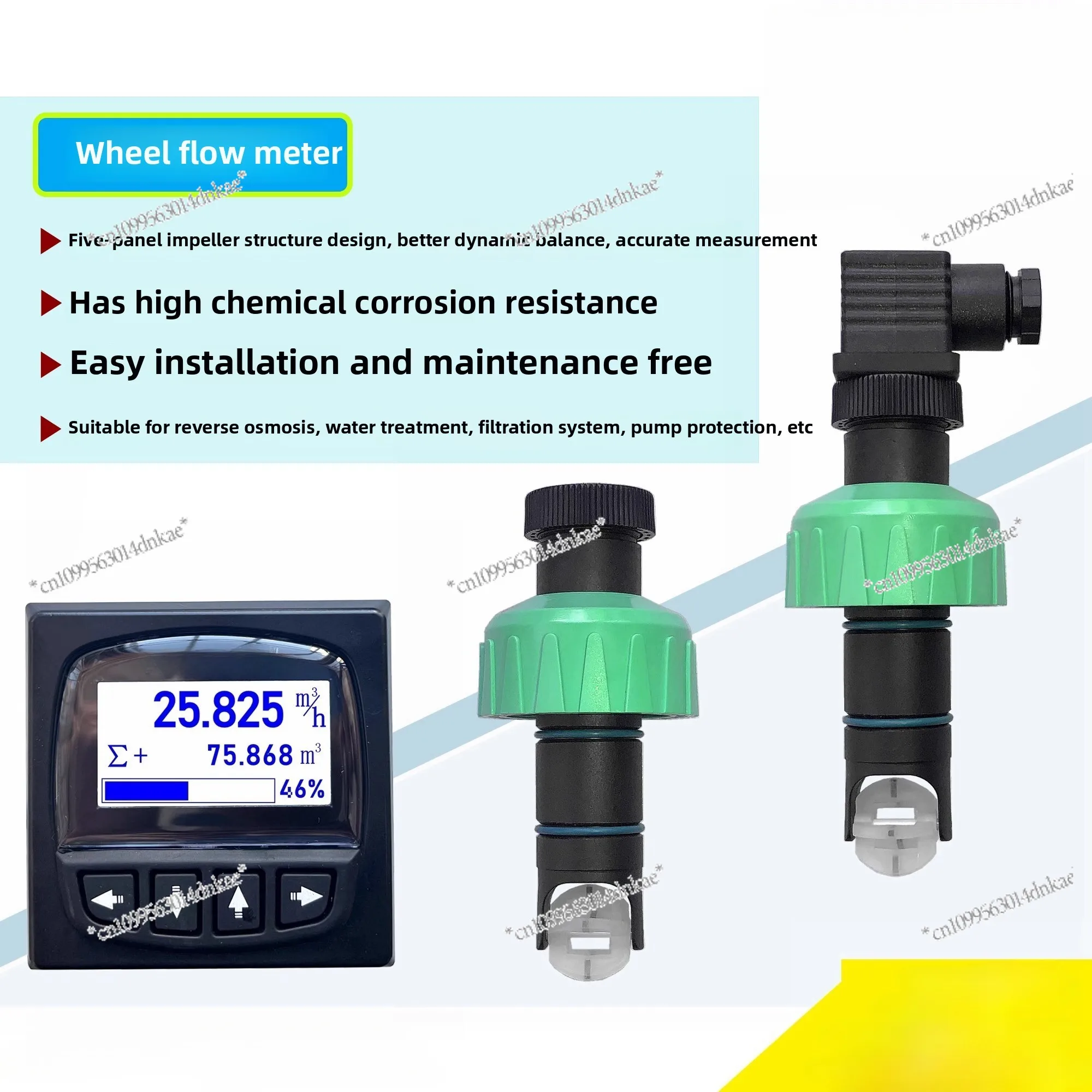 Reverse Osmosis Ultrafiltration Runner Flowmeter Impeller Flowmeter Plug-in Flowmeter KF11-11P
Reverse Osmosis Ultrafiltration Runner Flowmeter Impeller Flowmeter Plug-in Flowmeter KF11-11P