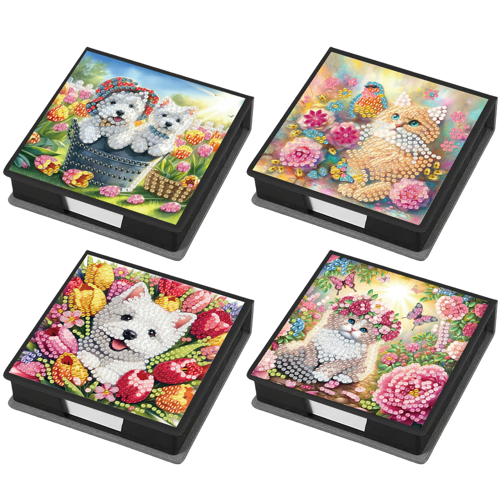 4Pcs Cat 5D DIY PU Diamond Painting Kit Office Note Box with 640 Sheets Paper
4Pcs Cat 5D DIY PU Diamond Painting Kit Office Note Box with 640 Sheets Paper