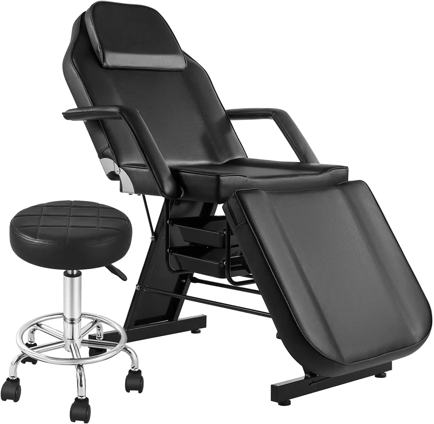 Кресло для тату-мастера с табуретом, кушетка для тату-процедур с корзинами для хранения, косметологическое кресло-кушетка, регулируемое по высоте кресло для наращивания ресниц
Кресло для тату-мастера с табуретом, кушетка для тату-процедур с корзинами для хранения, косметологическое кресло-кушетка, регулируемое по высоте кресло для наращивания ресниц