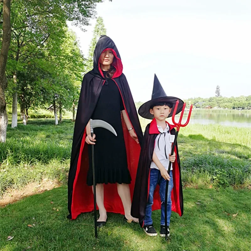 Children's Halloween Cloaks Adult Makeup Costumes Props Red And Black Face Stand-up Collar Death Cloak Pirate Cloak
Children's Halloween Cloaks Adult Makeup Costumes Props Red And Black Face Stand-up Collar Death Cloak Pirate Cloak