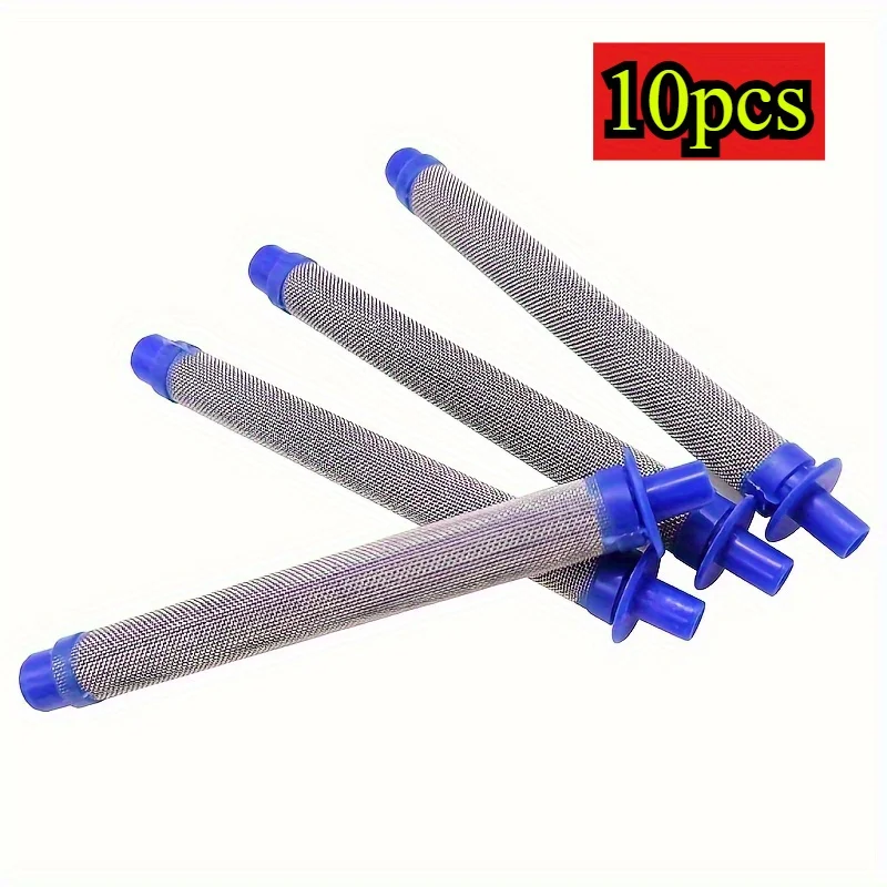 10pcs Blue Airless Spray Gun Filters, 60 Mesh Replacement High Pressure Spraying Accessories, Push-in Type
10pcs Blue Airless Spray Gun Filters, 60 Mesh Replacement High Pressure Spraying Accessories, Push-in Type