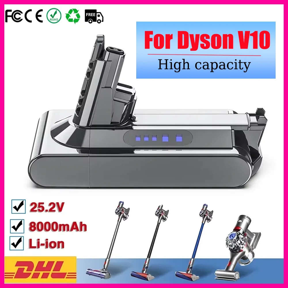 21.6V Battery For Dyson V6 V7 V8 V10 Series SV12 DC62 SV1 6000mAh Rechargeable battery For Dyson Vacuum Cleaner Spare Batteries
21.6V Battery For Dyson V6 V7 V8 V10 Series SV12 DC62 SV1 6000mAh Rechargeable battery For Dyson Vacuum Cleaner Spare Batteries