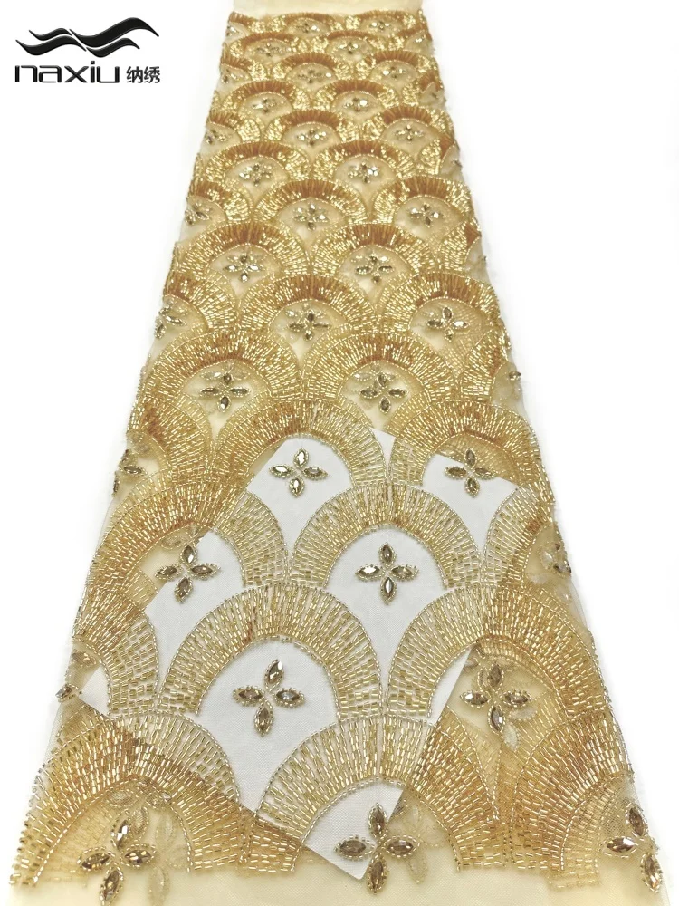 Madison Nigerian Lace Fabric 5 Yards Beaded Lace Fabric 2026 High-Quality French Heavy Sequins Lace Fabric Bridal Wedding Dress
Madison Nigerian Lace Fabric 5 Yards Beaded Lace Fabric 2026 High-Quality French Heavy Sequins Lace Fabric Bridal Wedding Dress